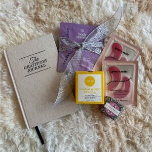 Self-Care Gift Set Bundle: Bath Bomb, Eye Masks, Journal + Spa Items (New)